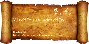 Vitárius Adrián névjegykártya